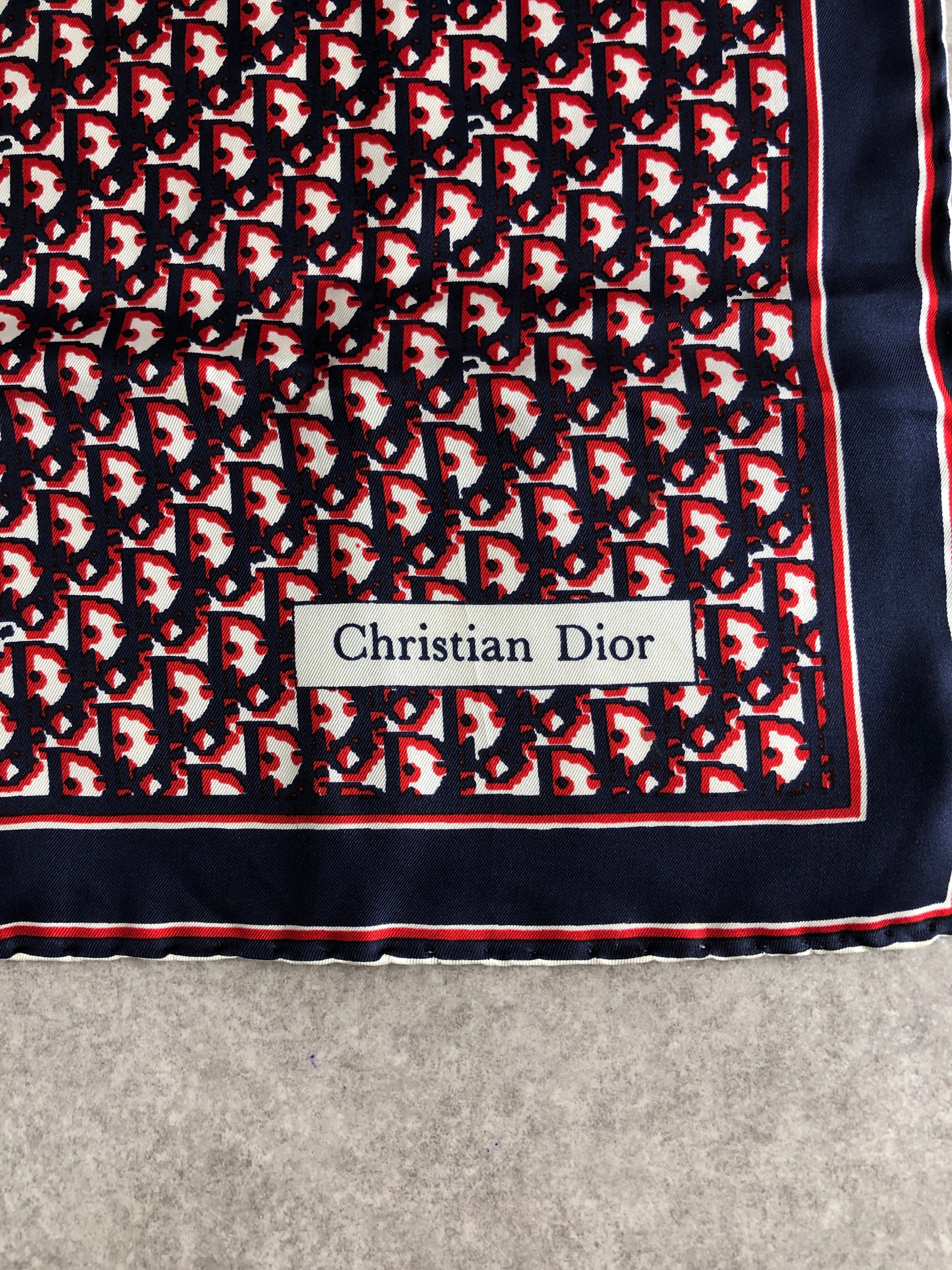 Christian Dior クリスチャン ディオール トロッター スカーフ レッド