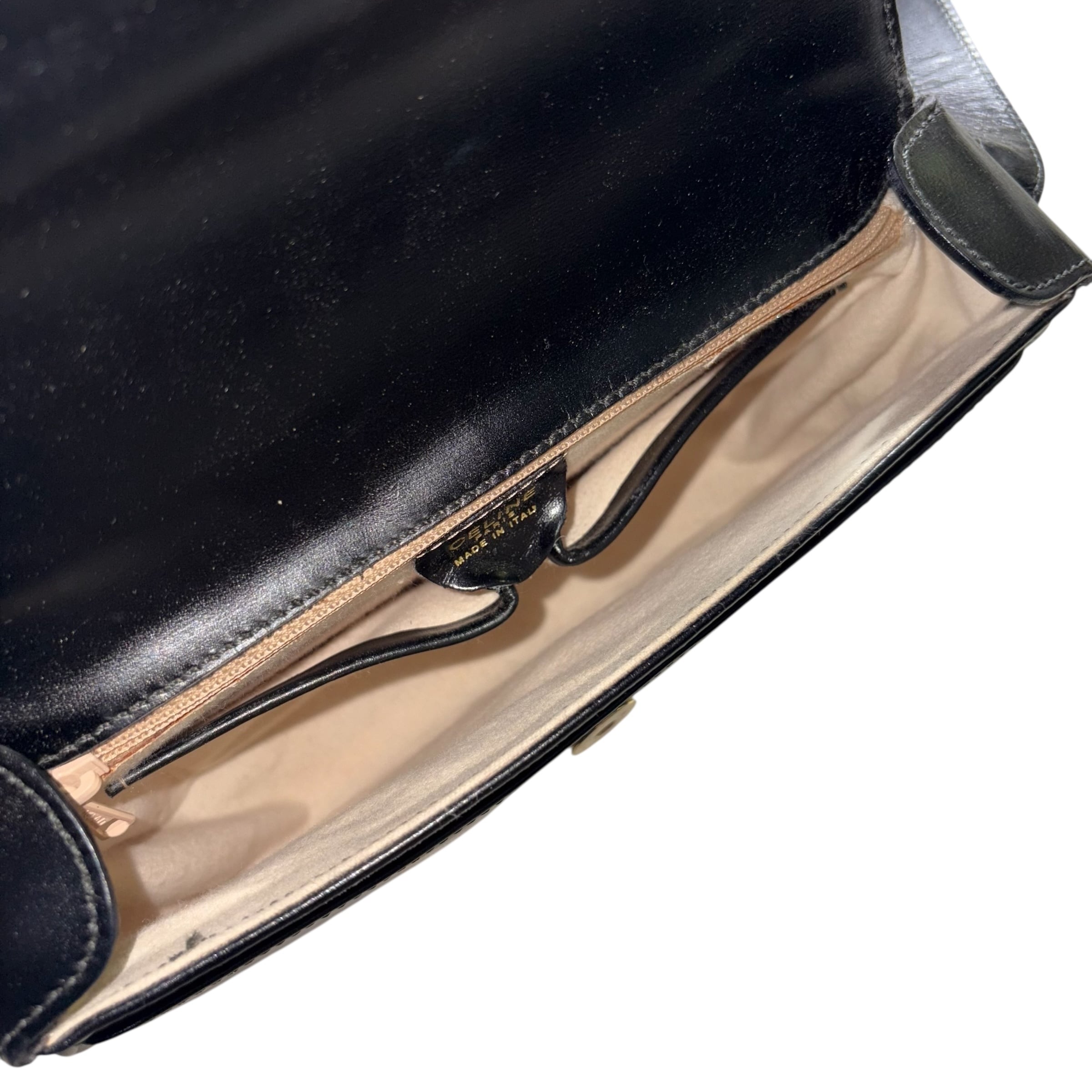 archive CELINE black leather shoulder bag “Star Ball” | NOIR ONLINE