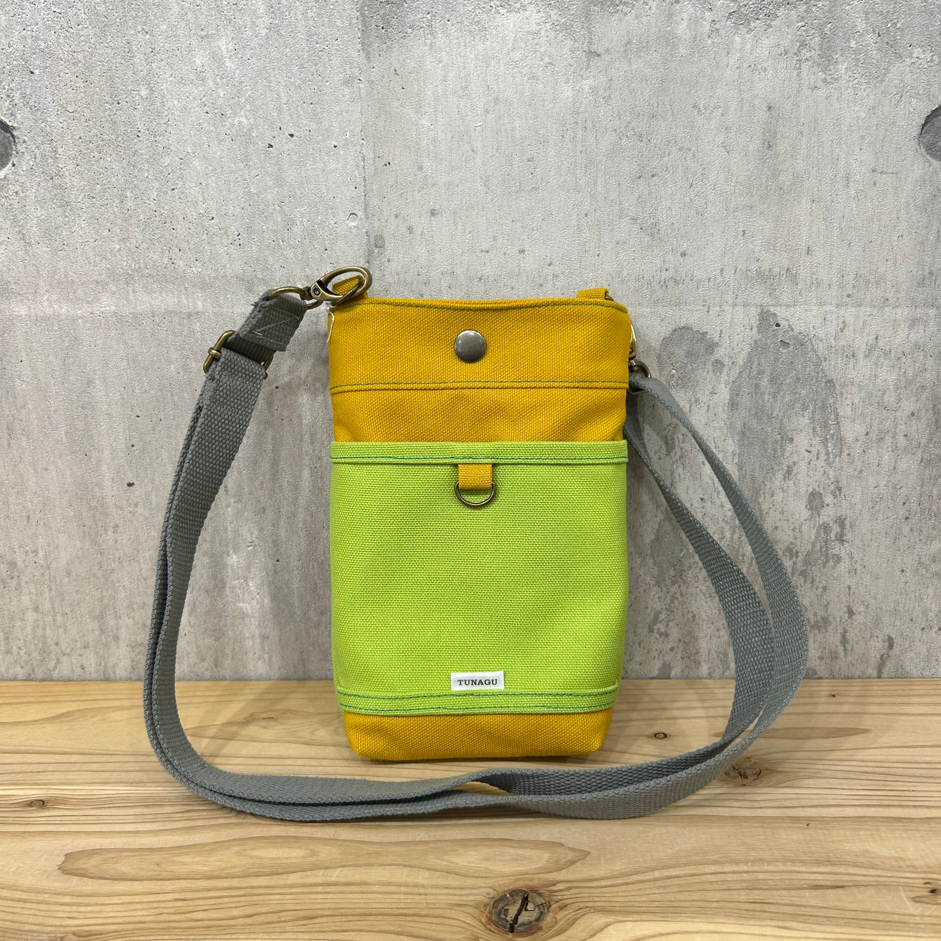 【選べる紐付 】 -* Pochette Shoulder Bag *-【マスタード×ライム】