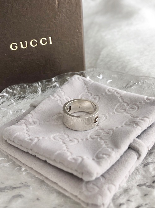 GUCCI グッチ リング シルバー Gロゴ 925 指輪 12号 vintage ヴィンテージ オールド r5mxhd
