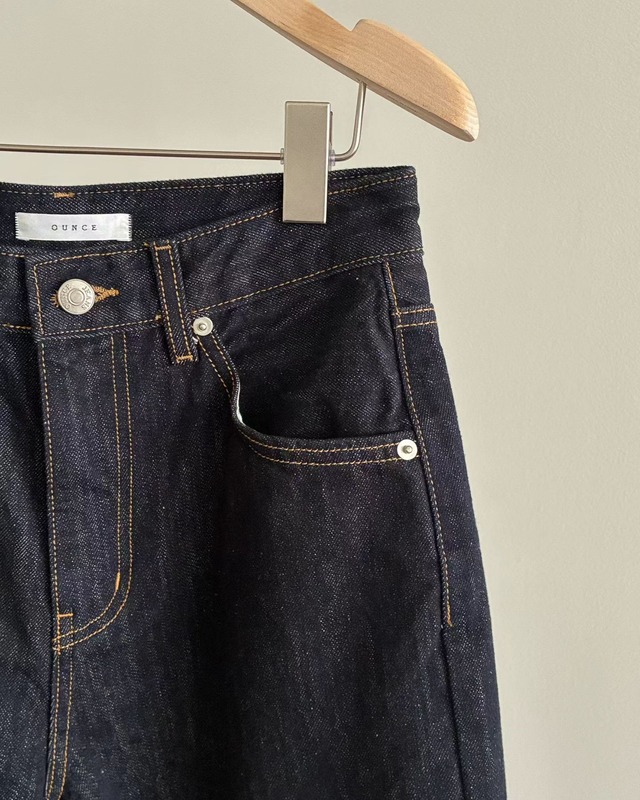 (予約) ounce / Non fade washed denim pants Ssize