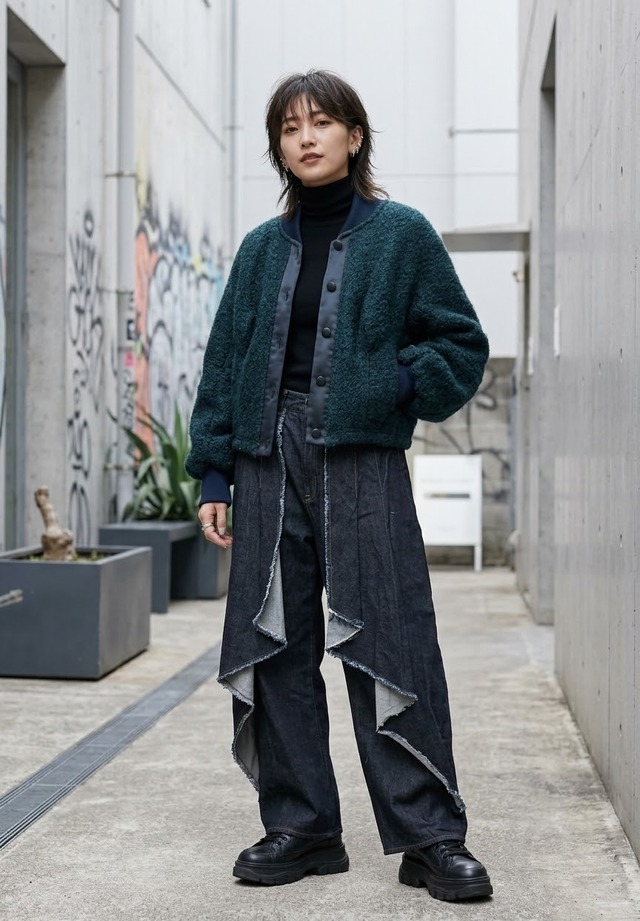 Millanni DENIM FLARE PANTS DARK INDIGO