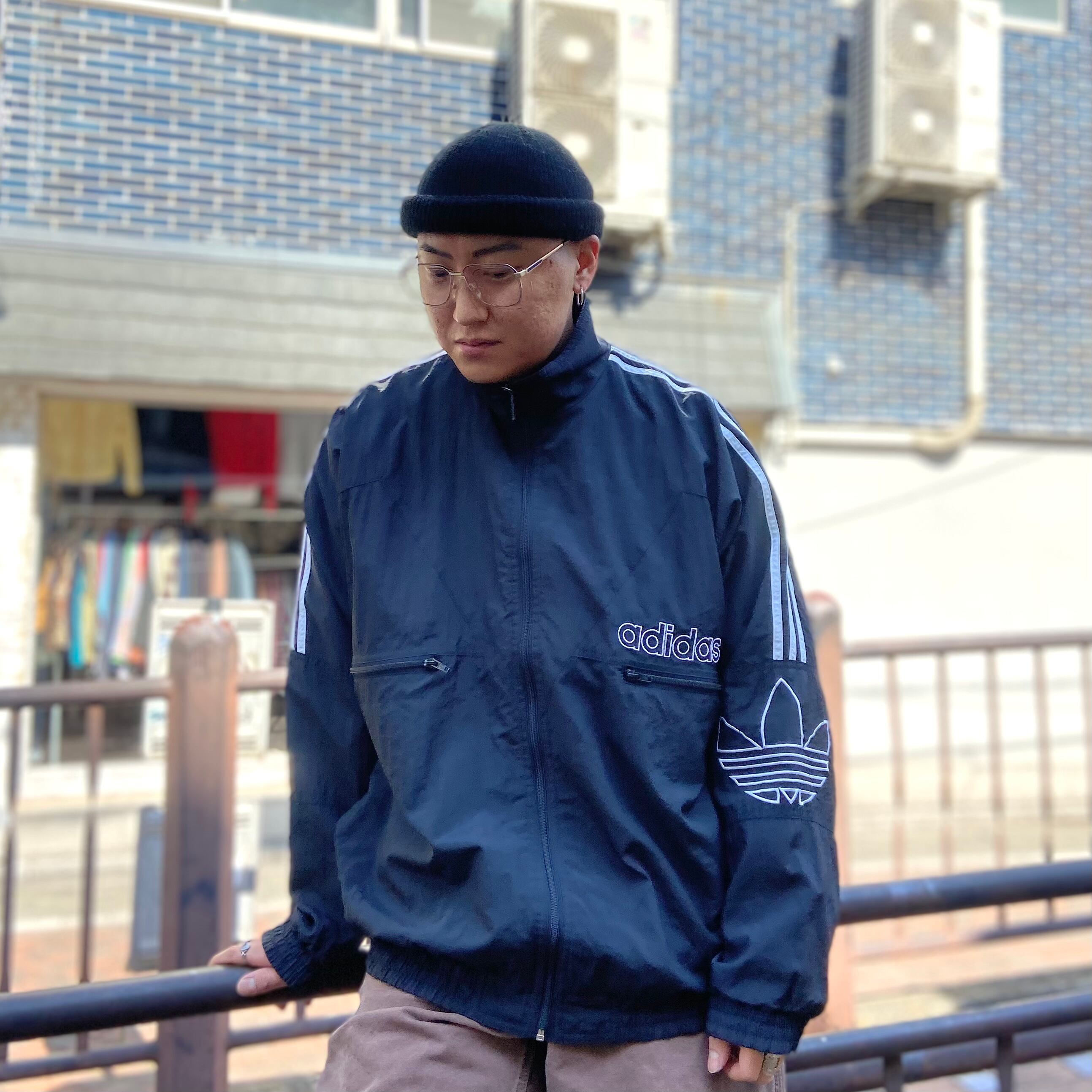 80年代〜 size : L【 adidas 】アディダス ナイロンジャケット