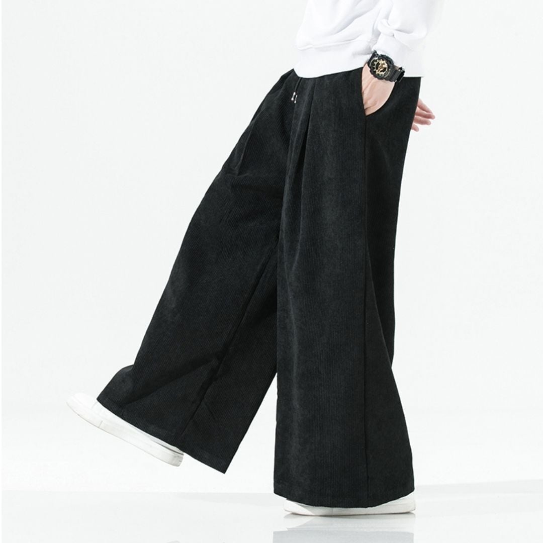 Corduroy Overalls Wide Pants