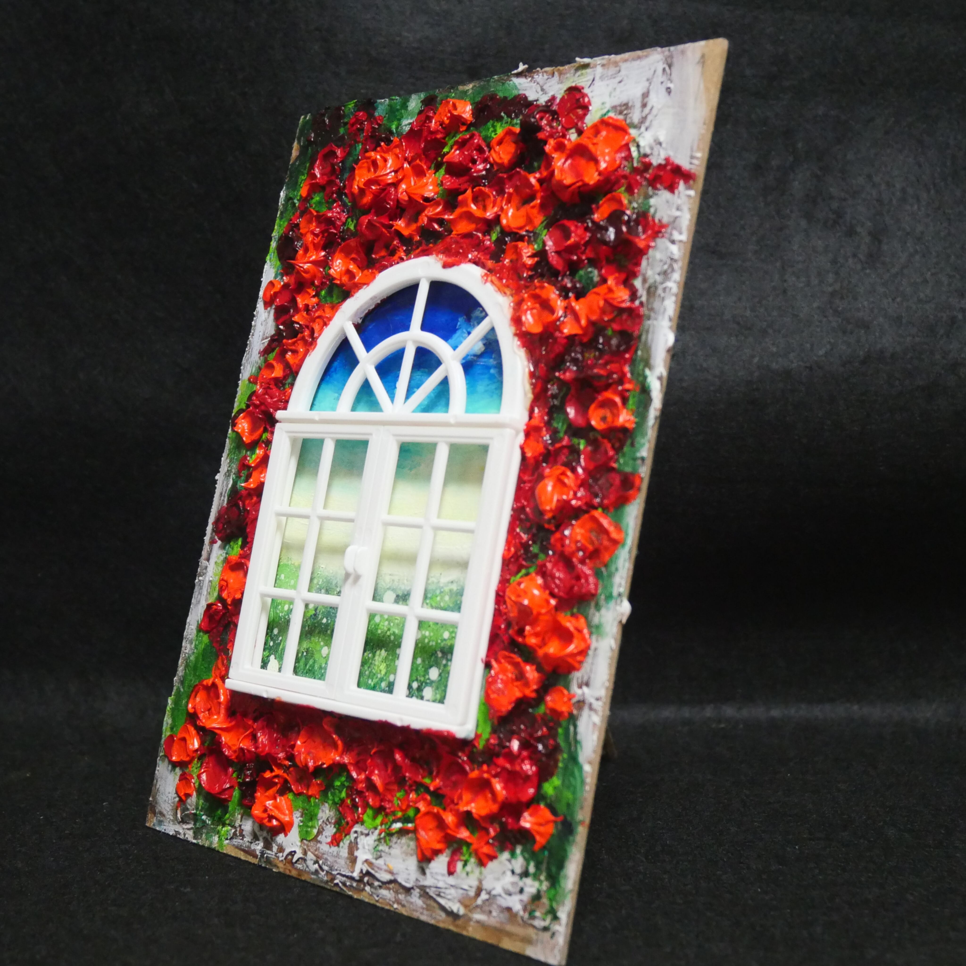 油絵 油彩画 原画「窓の先」絵画 アート インテリア 壁掛け | HIROSHI1990