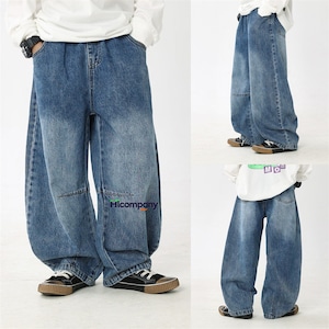 デニムパンツ ワイドデニム キッズ 男の子 子供服 110-170㎝ ジーンズ パンツ キッズ デニムパンツ カジュアル 小学生 中学生 26LT1142