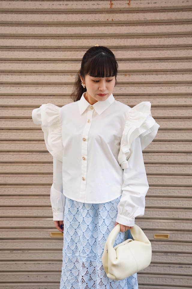 AFTERGLOW RUFFLE BLOUSE