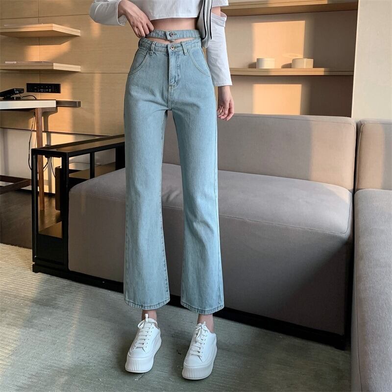 カジュアルジーンズ レディーススプリングハイウェスト薄手ルーズ 春物 YY-ファッション87522432174