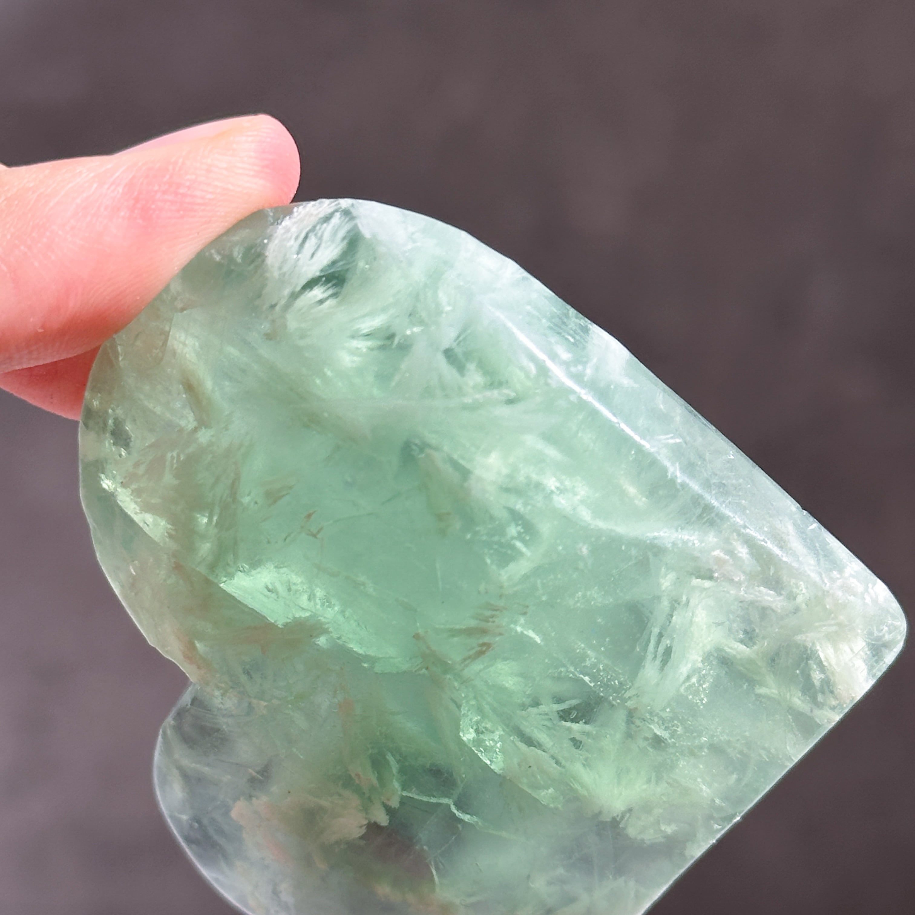 エンジェルフェザーフローライトハート 34◇ Angel Feather Fluorite