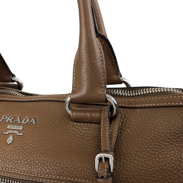 PRADA プラダ VITELLO PHENIX ショルダーバッグ ブラウン ロゴ レザー 2WAY BL0805 vintage ヴィンテージ オールド 2rpjby