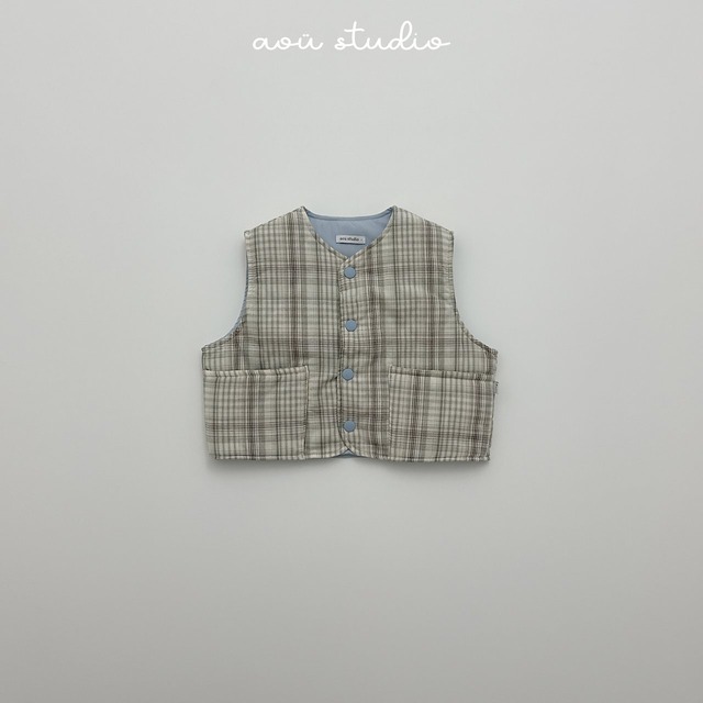 ivoryS(90)［即納］リバーシブル aou reversible vest / aou studio 26autumn