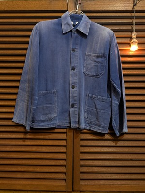 60-70s Germany Reine Baumwolle Work Jacket Faded