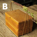 竹かご バスケット 収納カゴ 蓋付き フルーツトレイ 小物入れ