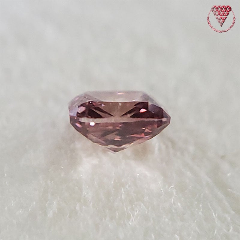 0.146 ct FANCY DEEP ORANGY PINK VS2 CGL 天然 ピンク ダイヤモンド クッション シェイプ | DIAMOND  EXCHANGE FEDERATION