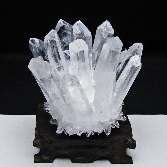 水晶 クラスター 水晶 原石 台座付属 一点物 182-8574