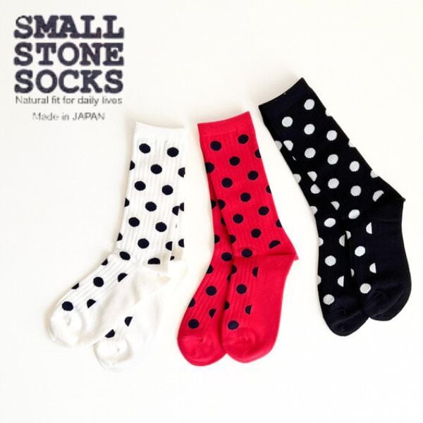SMALL STONE SOCKS 水玉柄入りリブソックス so1154