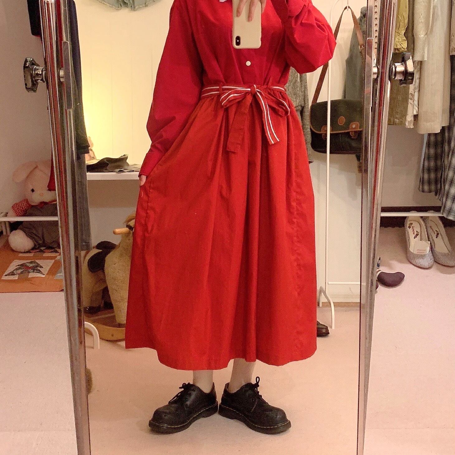 remake : strawberry line shirt one-piece