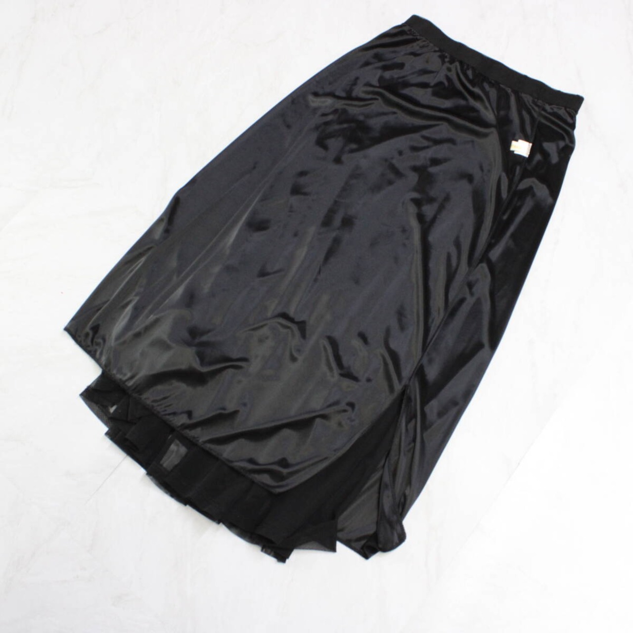 【美品 社交ダンス衣装】スカート レッスンウェア 練習着 leirena レイリーナ 黒 ブラック シースルー 透け感 上品 清楚