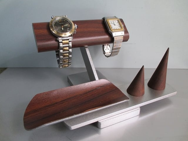 腕時計スタンド だ円パイプ腕時計、リングアクセサリー収納スタンド