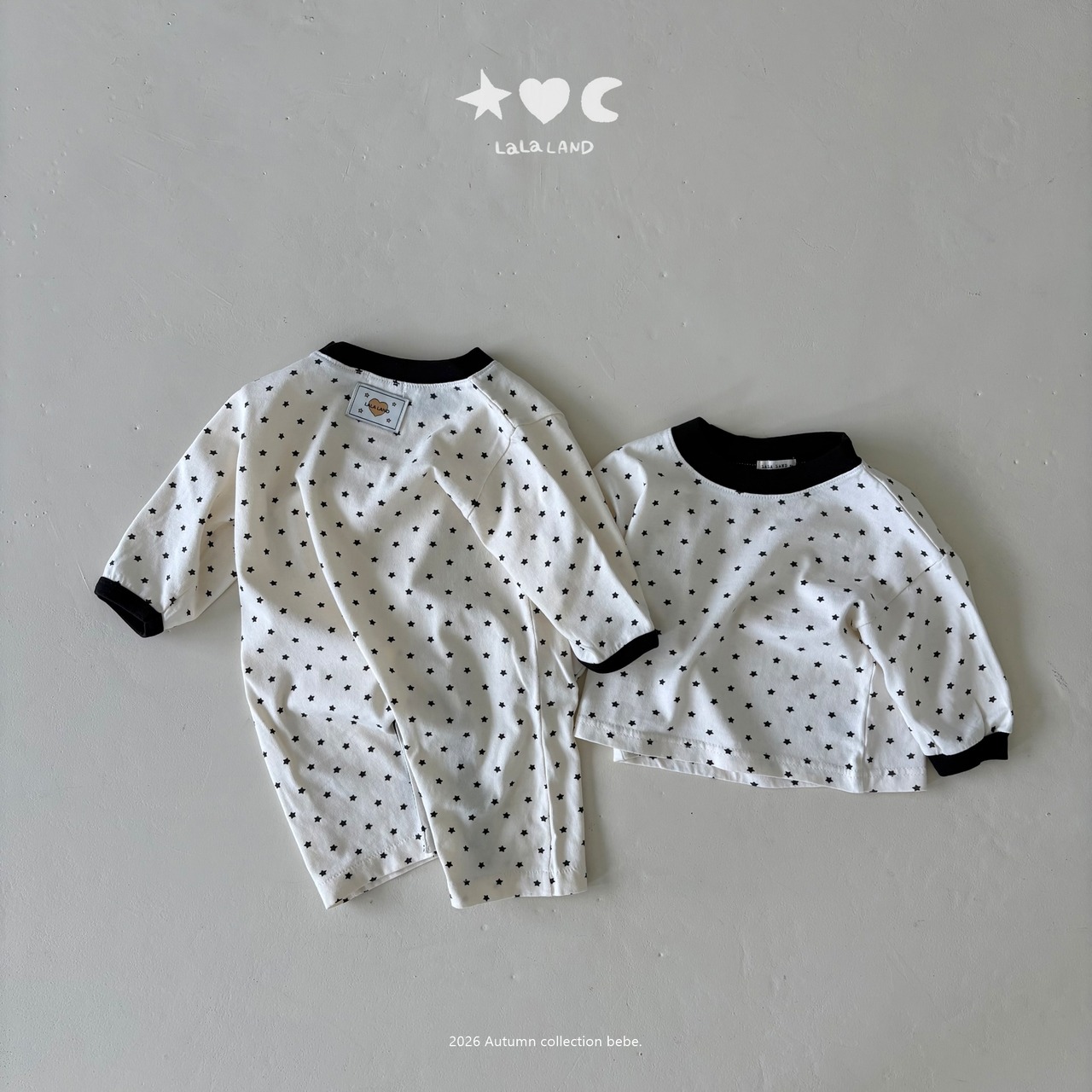 韓国子供服 / LALALAND / 26Autumn / ベベミックススター Tシャツ / 秋服 / ベビー *6M~18M*