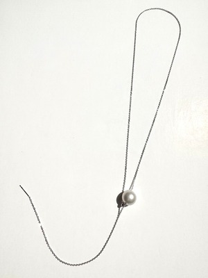 【衣】coscos 1粒パールスライドネックレス SIL