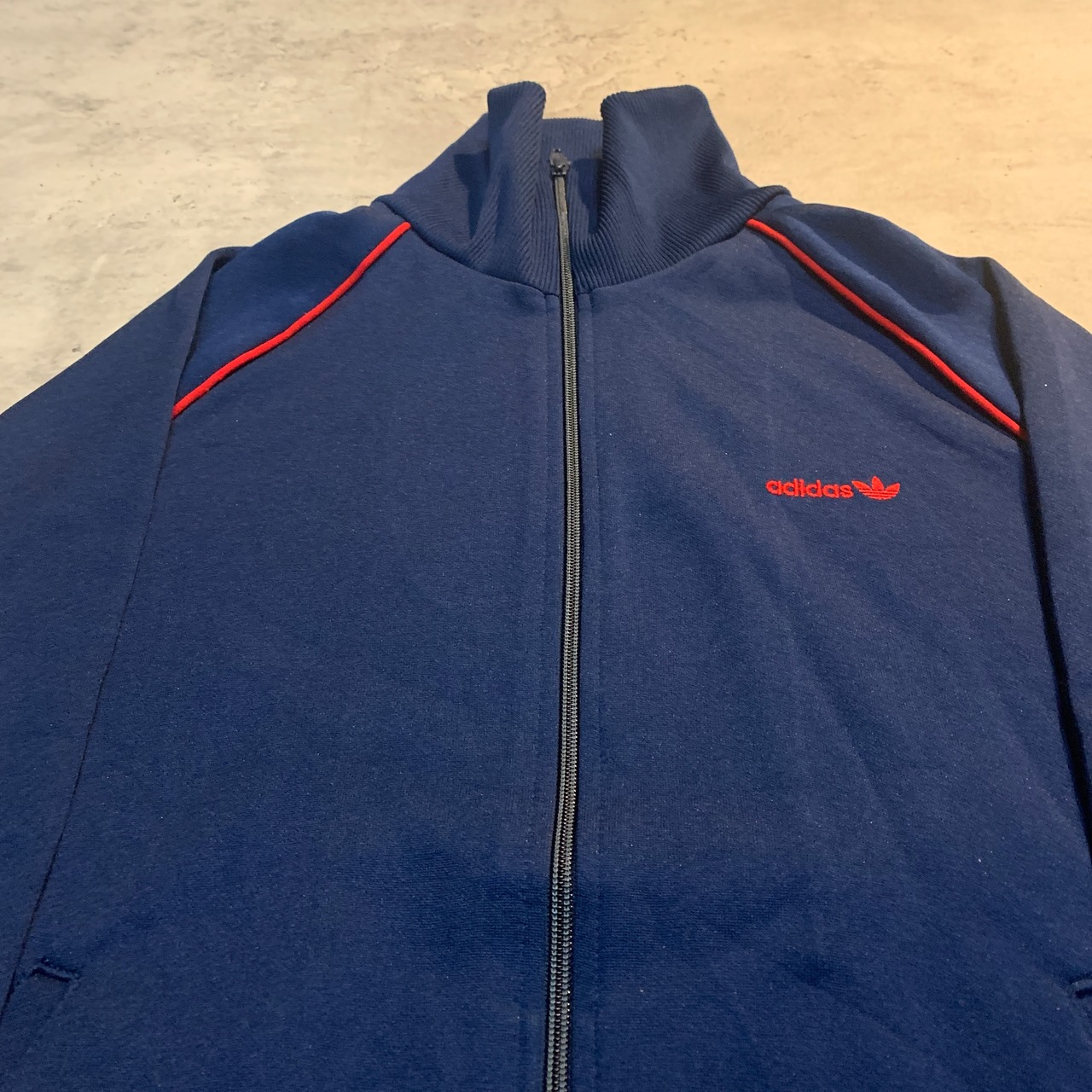 70s 西ドイツタグ デサント ネイビー Adidas トラックジャケット M | ib2 