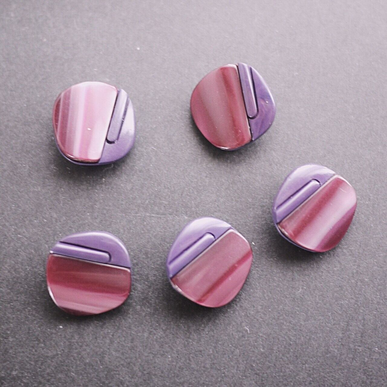 プラスチックボタン5P 紫グラデーションボタン Φ1.6 ドイツ