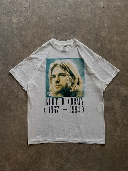 KURT D. COBAIN フォトプリント Tシャツ カートコバーン L ホワイト GIANT