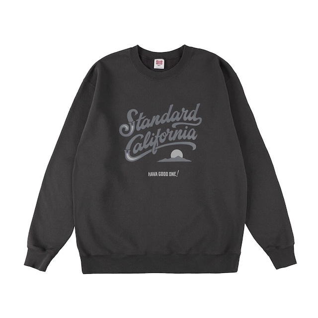STANDARD CALIFORNIAスタンダードカリフォルニア SD US Cotton Modern Twist Signs Logo2 Sweat ブラック
