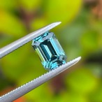 ラグーントルマリン クラシックエメラルドカット 6.3x4.5x3.6mm, 0.78ct, ナミビア産