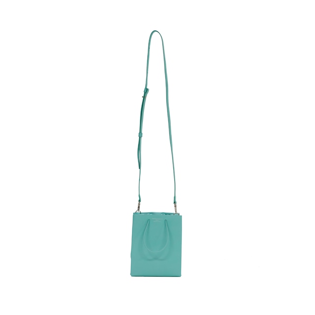 Leather Paper Bag Mini - Mint Green