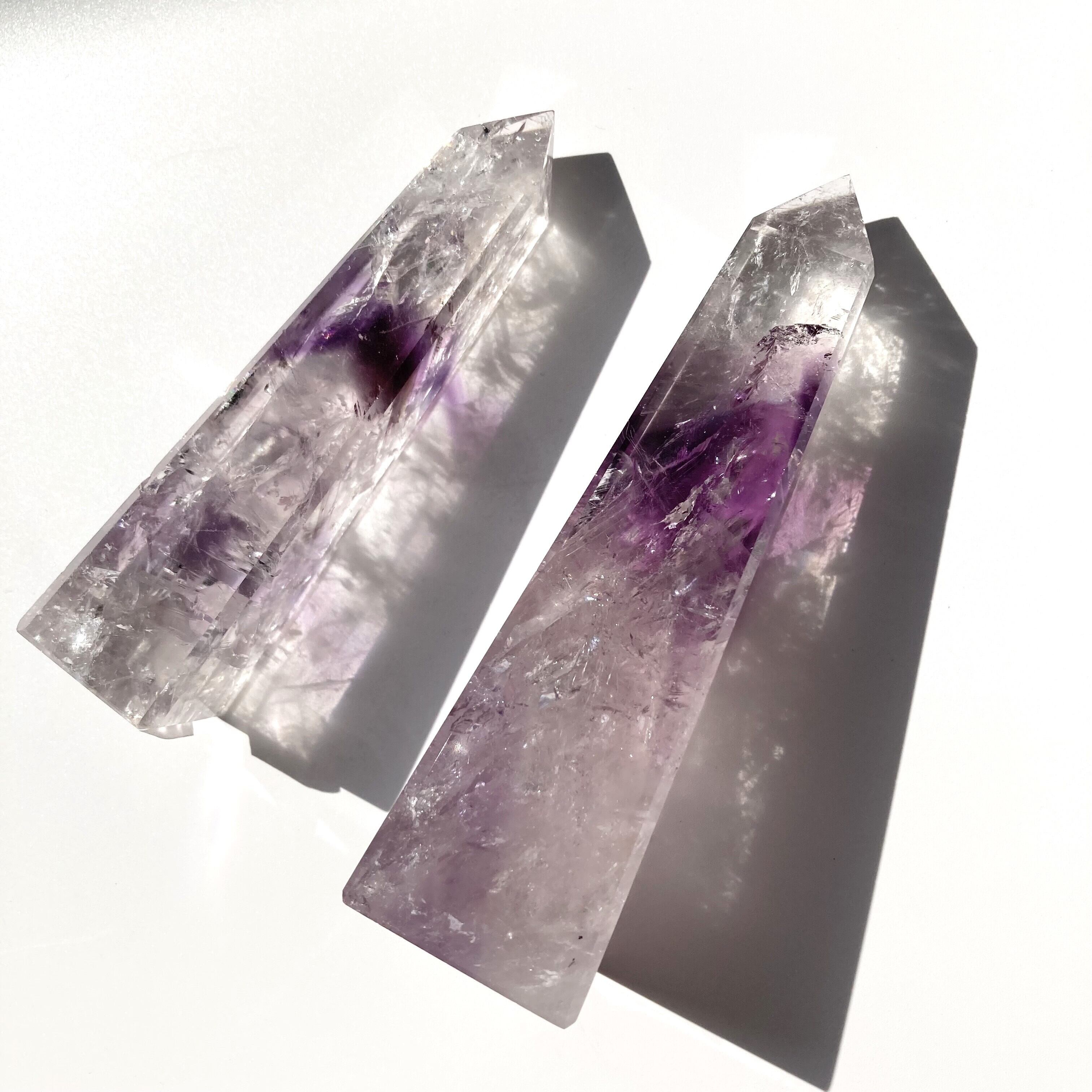 虹あり ファントム スモーキーアメジスト vマーク キラキラ ブラジル