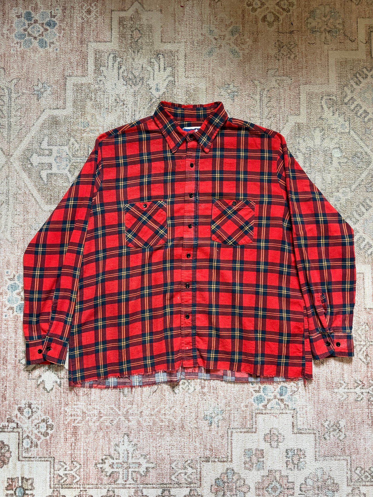 80~90s / USA製 / AMERICAN EDITION / print flannel / REMAKE