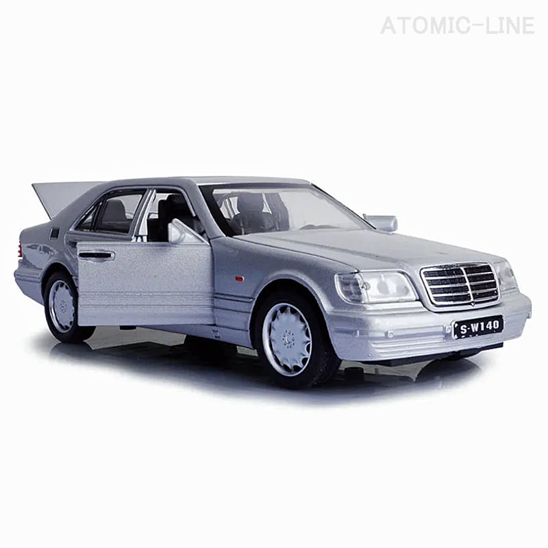 ベンツ Sクラス W140 1/32 ミニカー 全3色 ライト点灯 エンジン