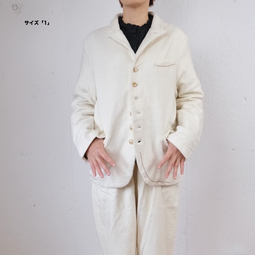 GUPTIHA(グプティハ) TEORI Washed Twill Jacket  手織りコットンツイル ジャケット（ホワイト）