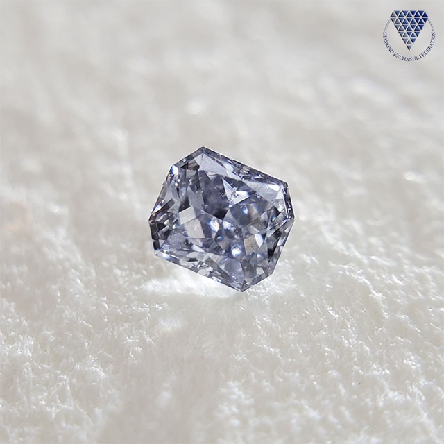 0.062 ct Fancy Gray Blue SI1 CGL 天然 グレイ ブルー  ダイヤモンド ルース レクタングル