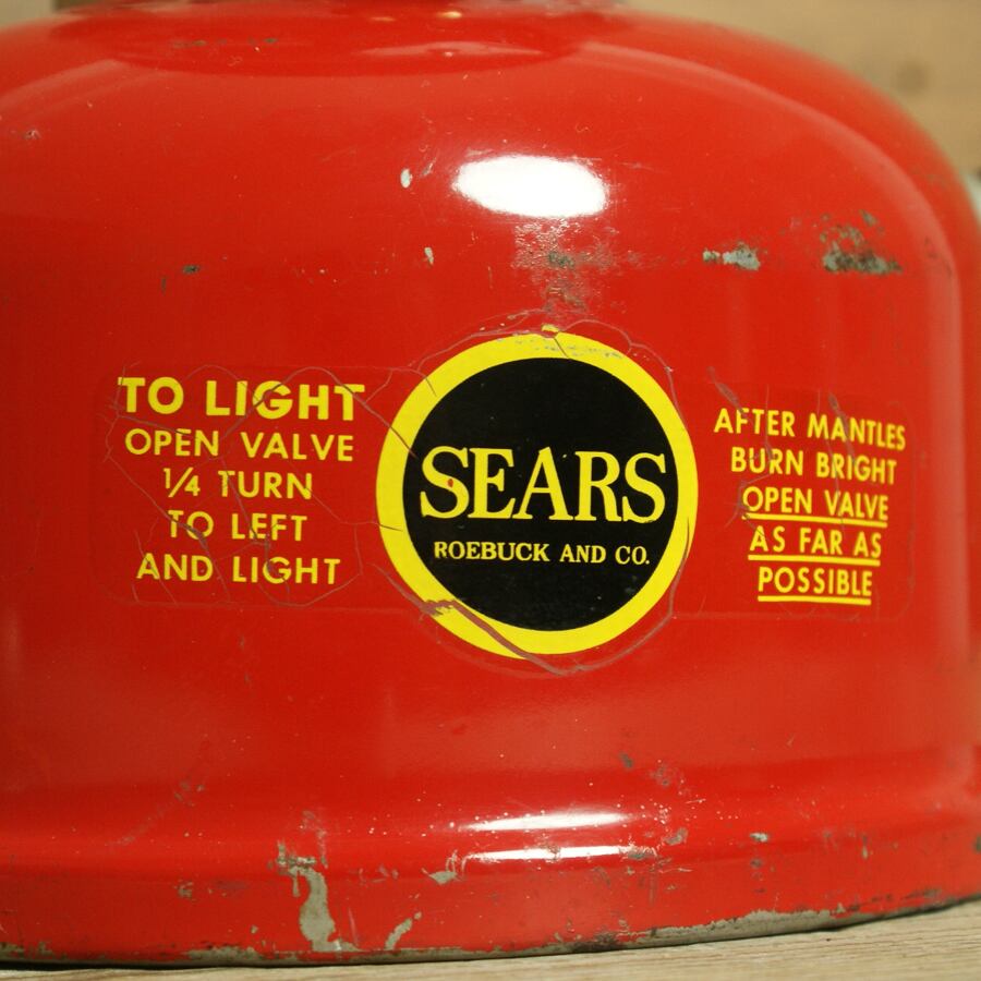 Sears シアーズ シングルマントル ランタン レッド 476.74550 1964年7