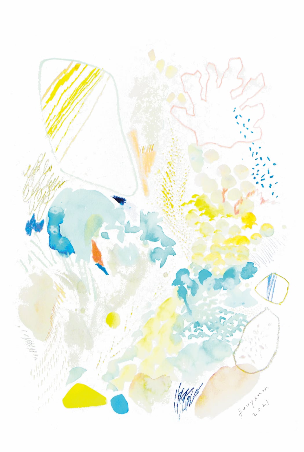 石たちのうた Ⅰ【原画】額装込み