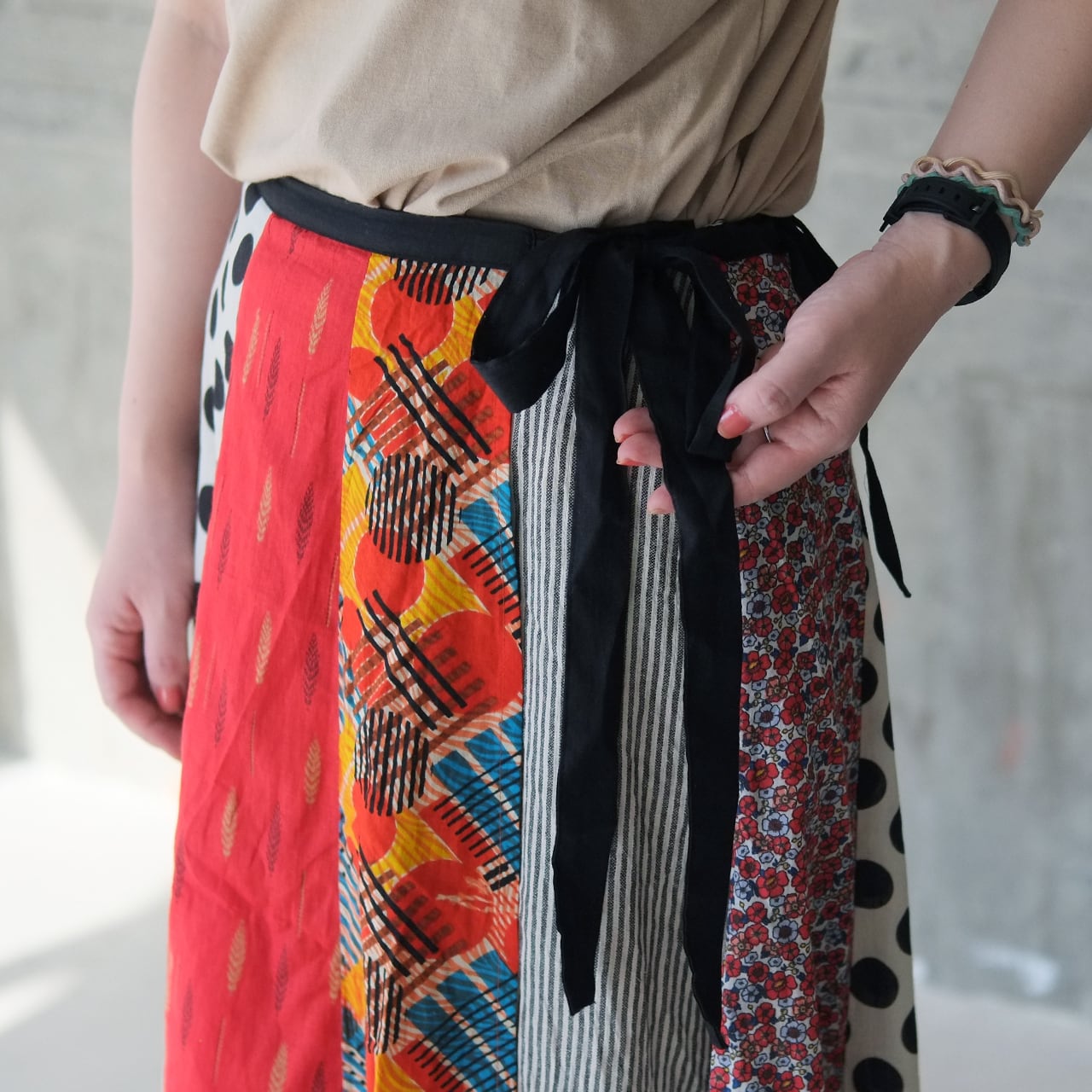 装いに彩りを♪ラップパッチワークスカート（22s-23）パターンB | Hammock