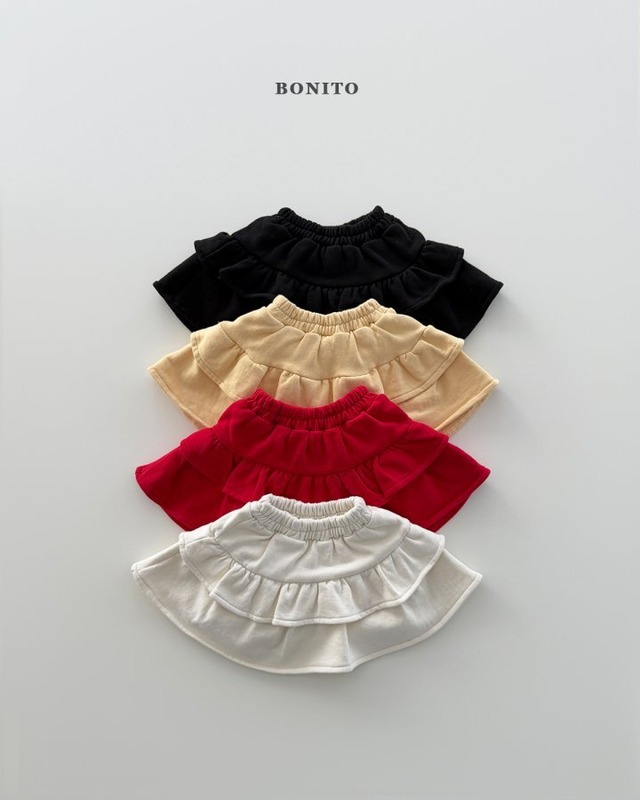 【取寄】bonito｜terry tiered skirt｜テリーキャンキャンスカート｜12M-JM｜kids&jr｜26 spring