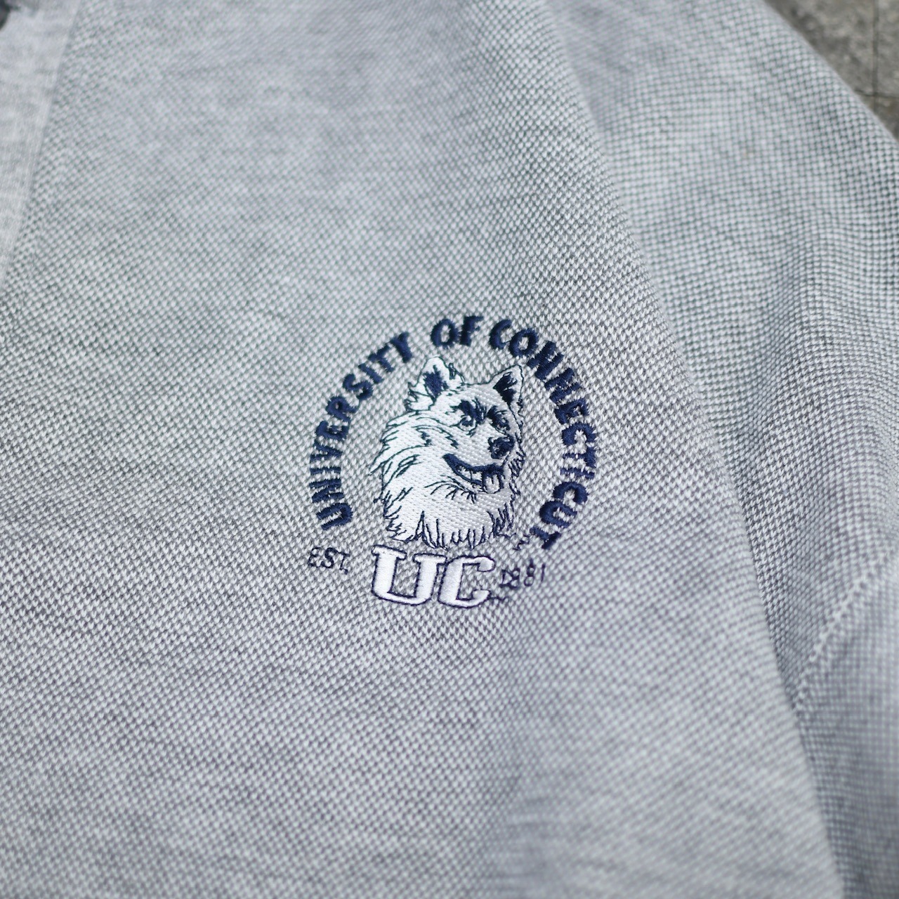 husky embroidery design henry neck sweat