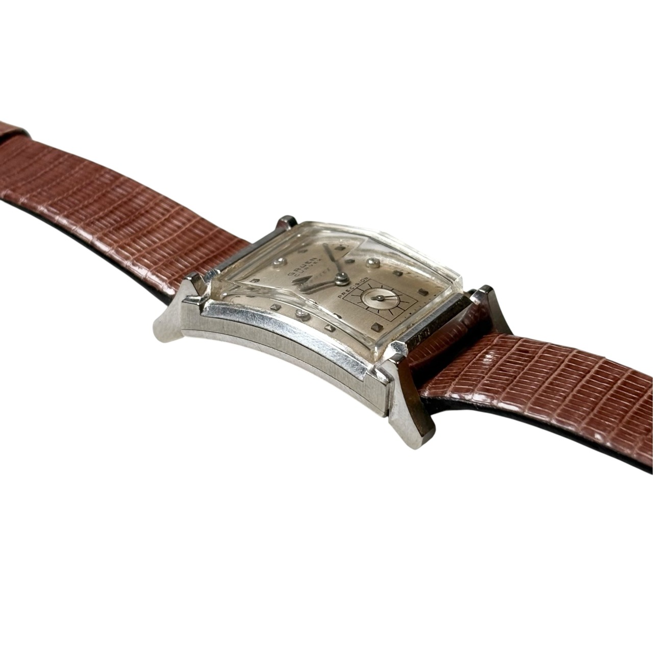 antique GRUEN k14 gold manual winding watch “curvex”