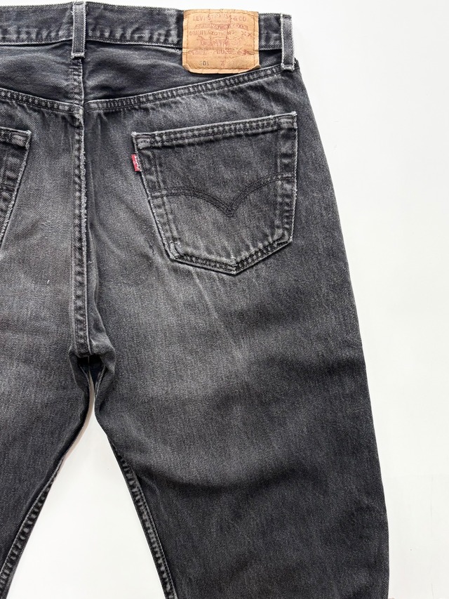 90s Levi’s 501 BLACK DENIM PANTS MADE IN USA Size W36L32→W34.5L31.5