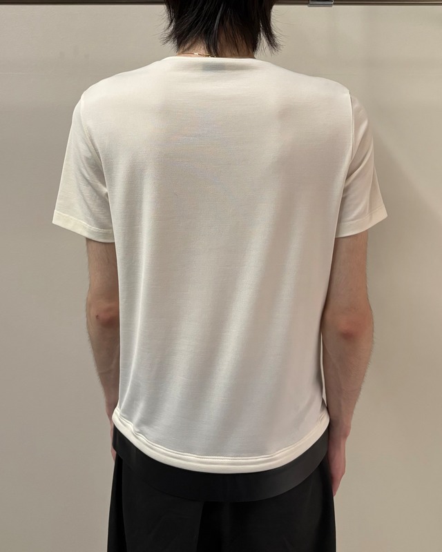【2011s BALENCIAGA】ZIP leather switching T-shirt