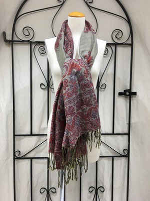 USA VINTAGE PAISLEY PATTERNED LARGE SIZE STOLE/アメリカ古着ペイズリー柄大判ショール