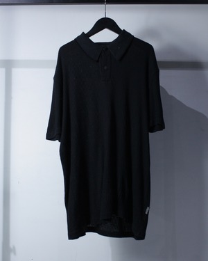 【Caka BLACK】“VERSACE Classic V2” Minimal Black Vintage Polo Shirt