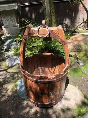 木製　アンティーク 手桶　