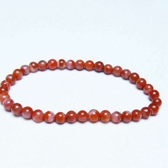 ナンホーンアゲート ブレスレット 5mm アゲート ブレス 一点物 メール便可 [M便 1/10] 111-47472