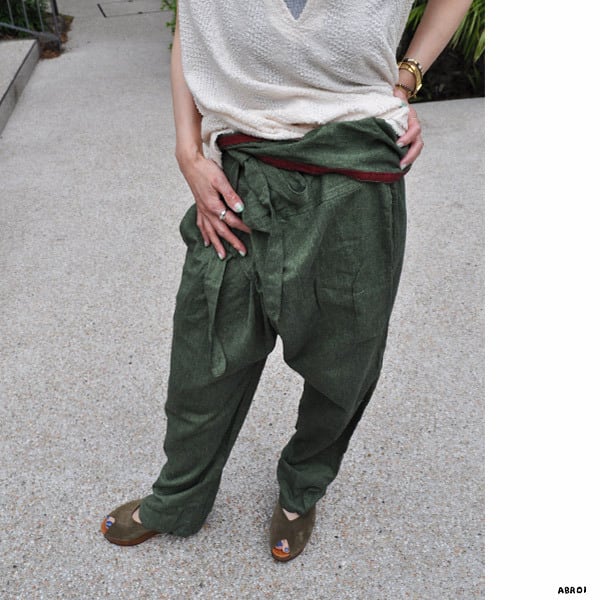 送料無料 メール便発送 】イージーパンツ サルエルパンツ タイパンツ