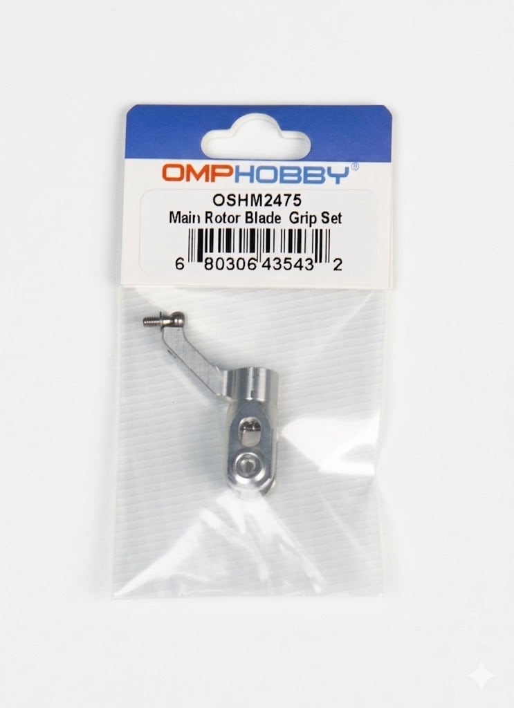 ◆OMP M2V3Sport メインローターグリップセット 1p (silver)【OSHM2475】M2V3PRO使用可 ※ネオヘリでM2V3Sportご購入者さまのみ購入可